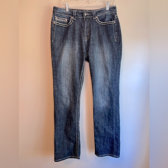 Ethyl Jeans Size 12 Classic Rhinestone Embellished Women’s Denim Jeans - Picture 2 of 13